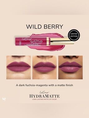 LipSense Wild Berry HydraMatte Dark Fuchsia-Magenta Lip Color